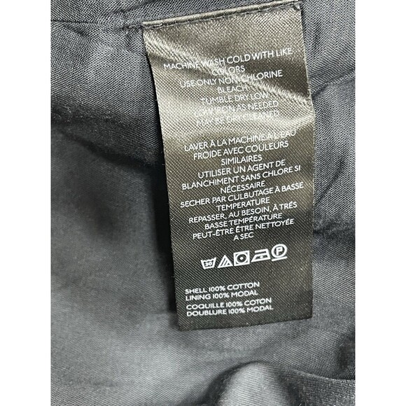 Anthropologie Midi Shirt Dress Black Pleated Cotton Preppy Retro Boho Medium NWT - Picture 12 of 14